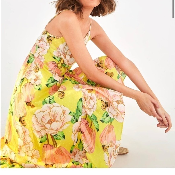 Farm rio cashew Floral print midi Anthropologie - Picture 5 of 9